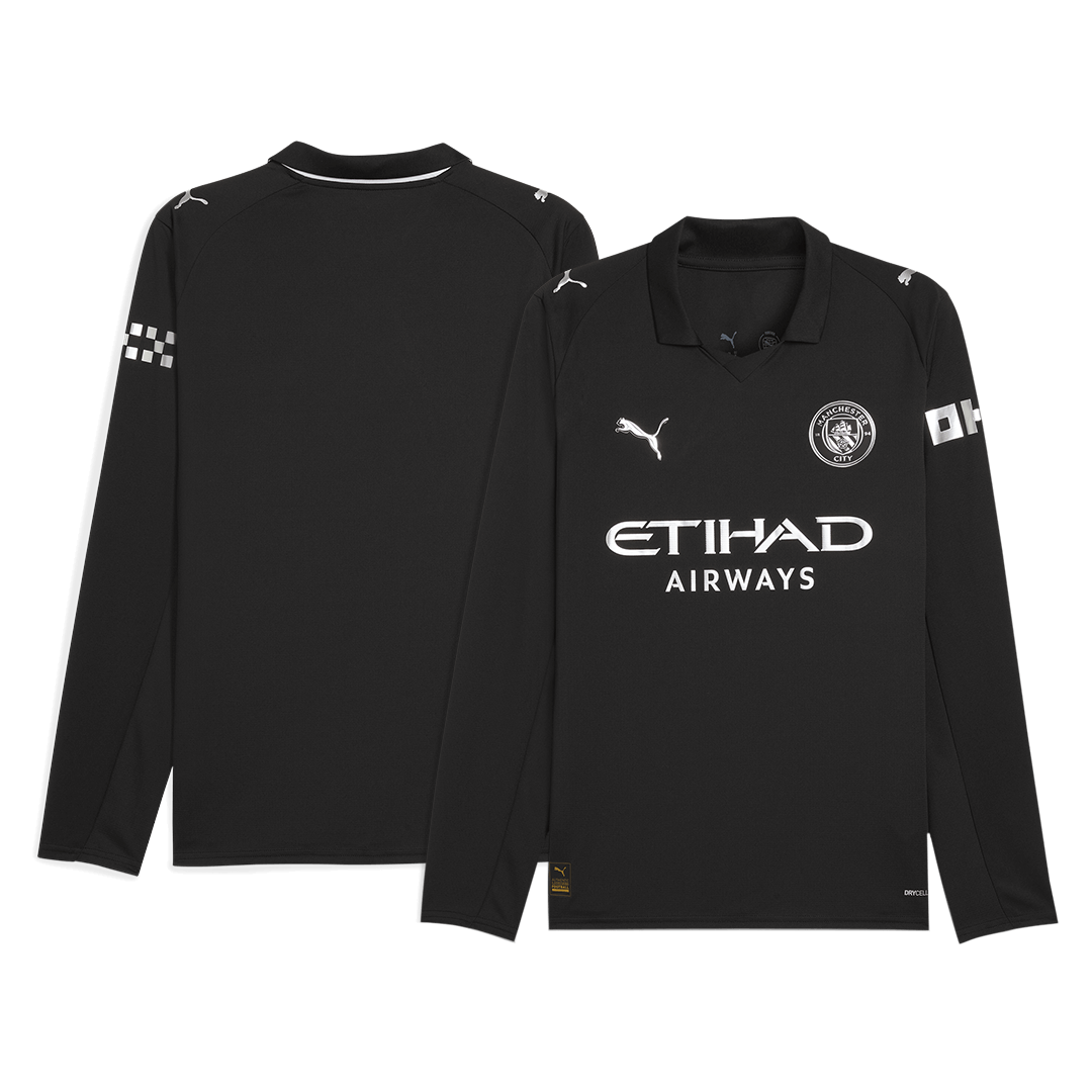 Manchester City Long Sleeve Jersey Away Football Shirt 2025/26