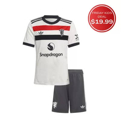Kids Manchester United Custom Third Away Soccer Kits 2024/25 - bestsoccerstore