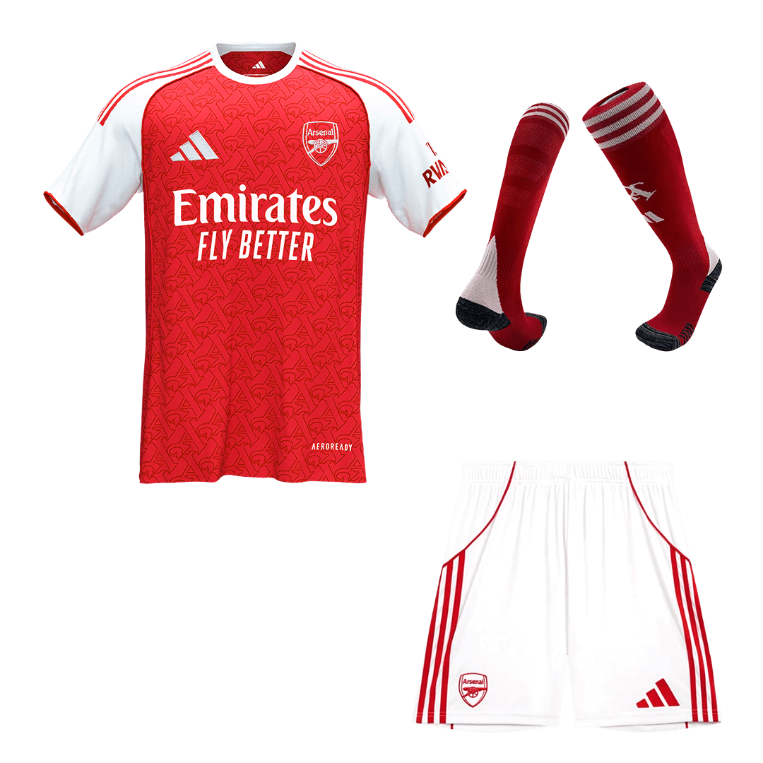 Arsenal Home Custom Full Soccer Kit 2025/26 - bestsoccerstore