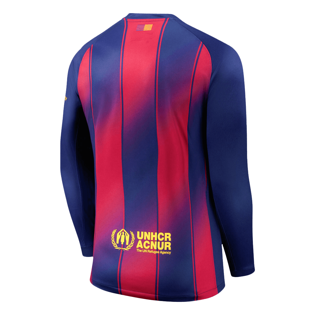 Barcelona Long Sleeve Jersey Home Football Shirt 2025/26 - bestsoccerstore