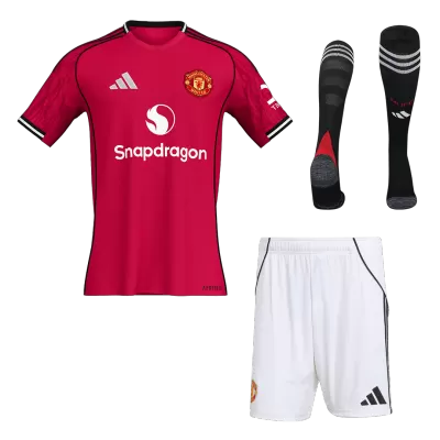 Manchester United Home Custom Full Soccer Kit 2025/26 - bestsoccerstore
