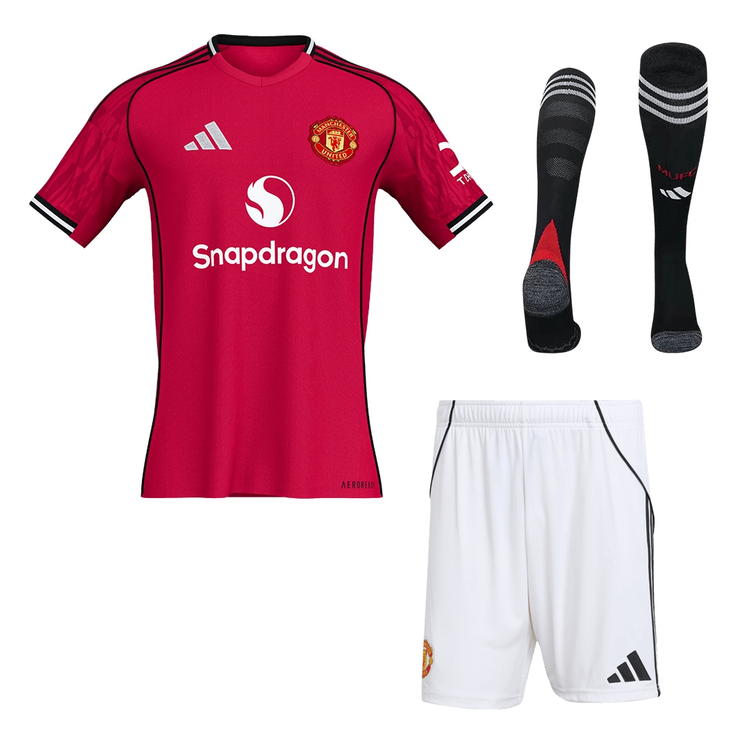 Manchester United Home 2025/26 Custom Full Soccer Kit - bestsoccerstore