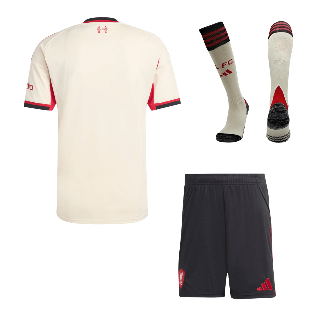 Liverpool Away 2025/26 Custom Full Soccer Kit - bestsoccerstore