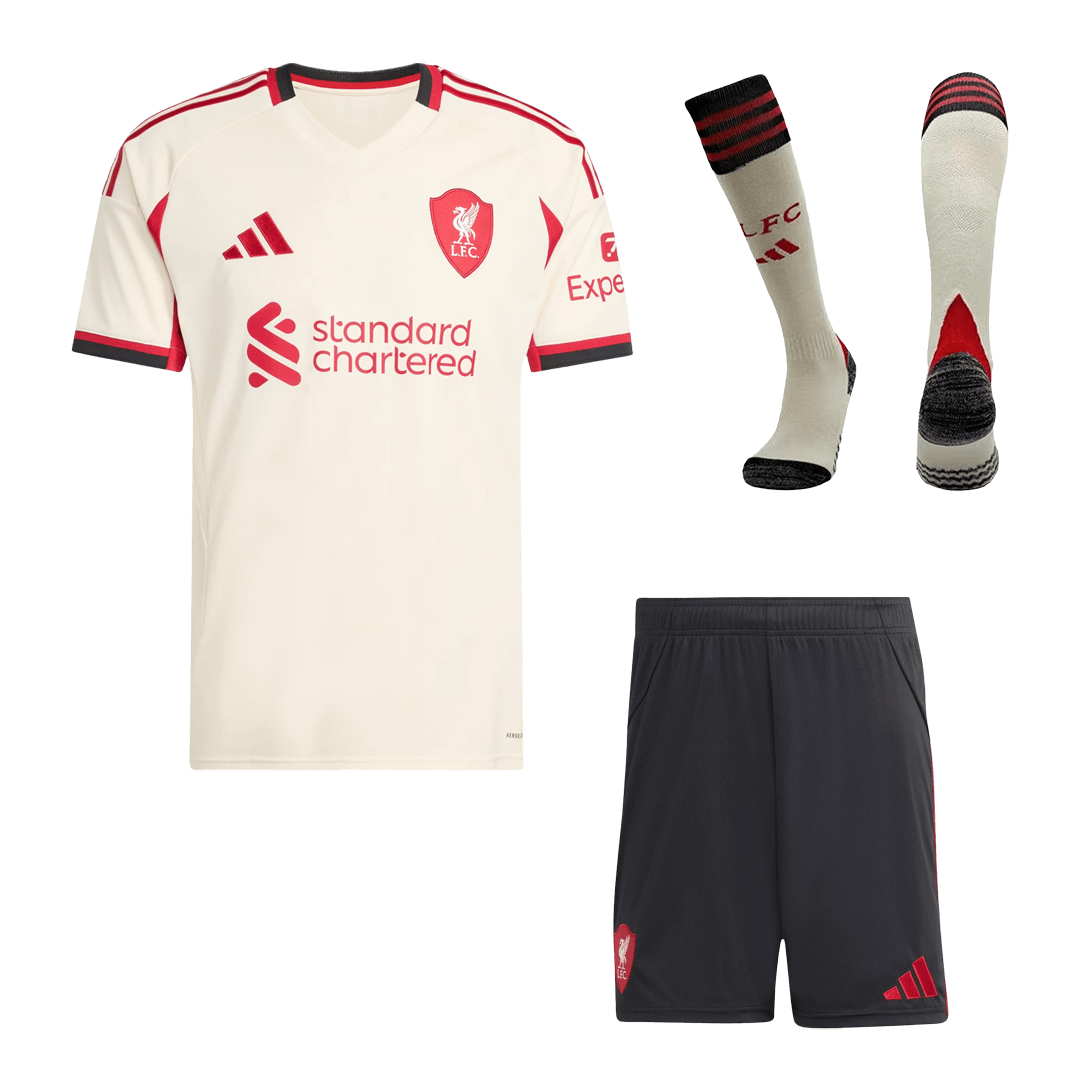 Liverpool Away 2025/26 Custom Full Soccer Kit - bestsoccerstore