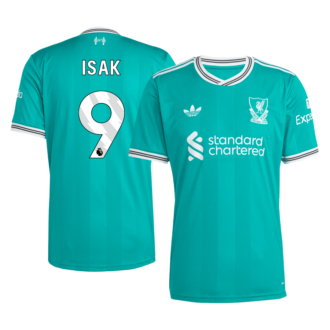 Liverpool ISAK #9 Soccer Jersey Third Away 2025/26 Custom Shirt - bestsoccerstore