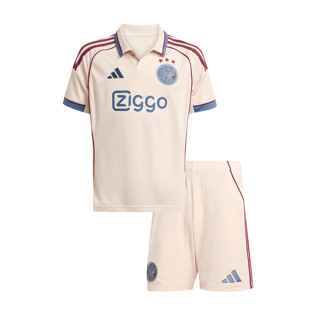 Kids Ajax Third Away Custom Soccer Kits 2025/26 - bestsoccerstore