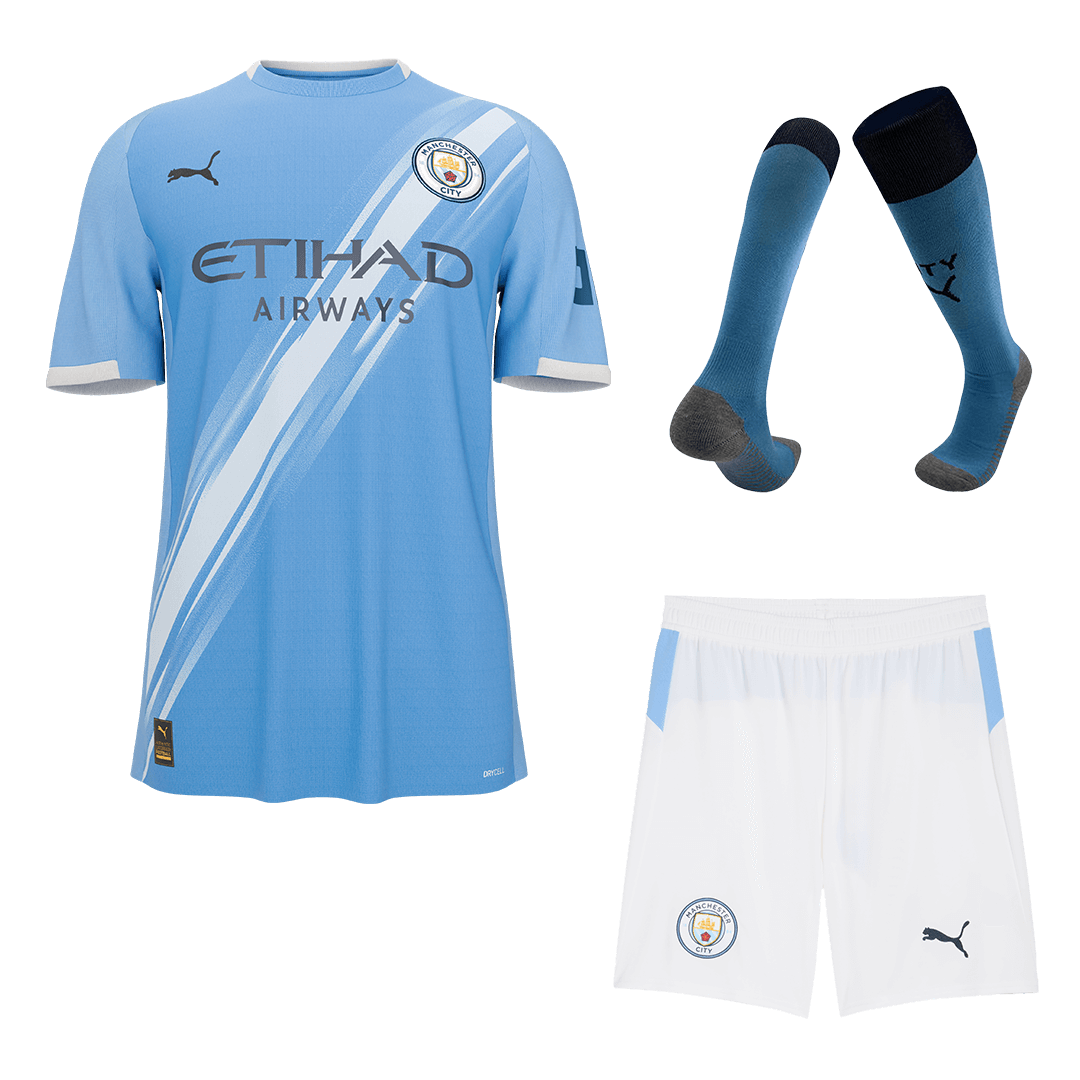 Manchester City Home Custom Full Soccer Kit 2025/26 - bestsoccerstore
