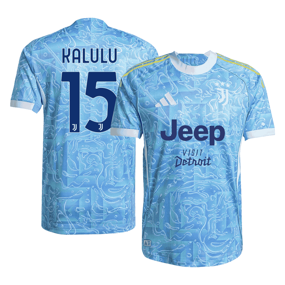 Juventus KALULU #15 Away Custom Player Version Soccer Jersey 2025/26 - bestsoccerstore