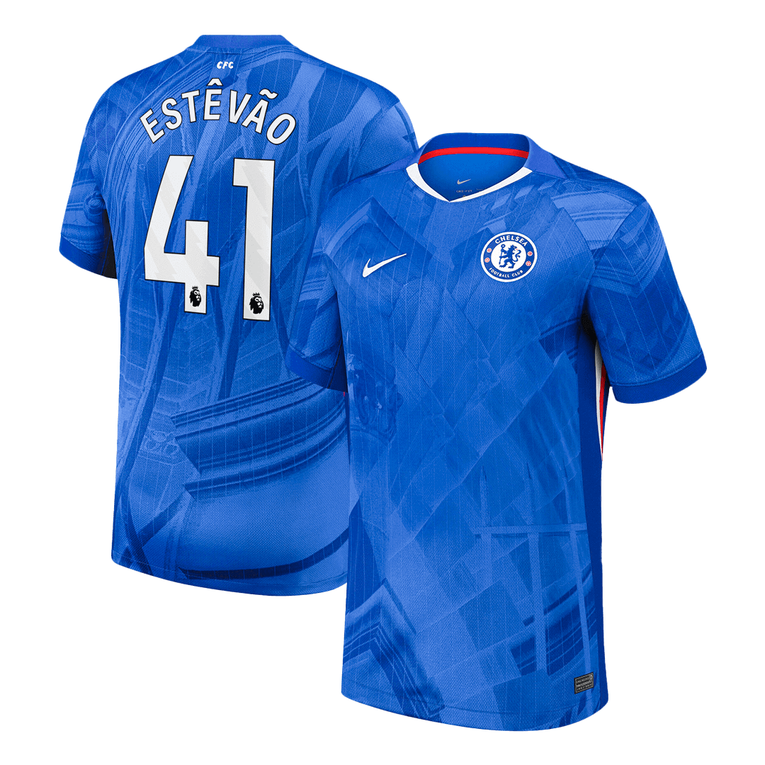 Chelsea Jersey Custom ESTÊVÃO #41 Soccer Jersey Home 2025/26 - bestsoccerstore
