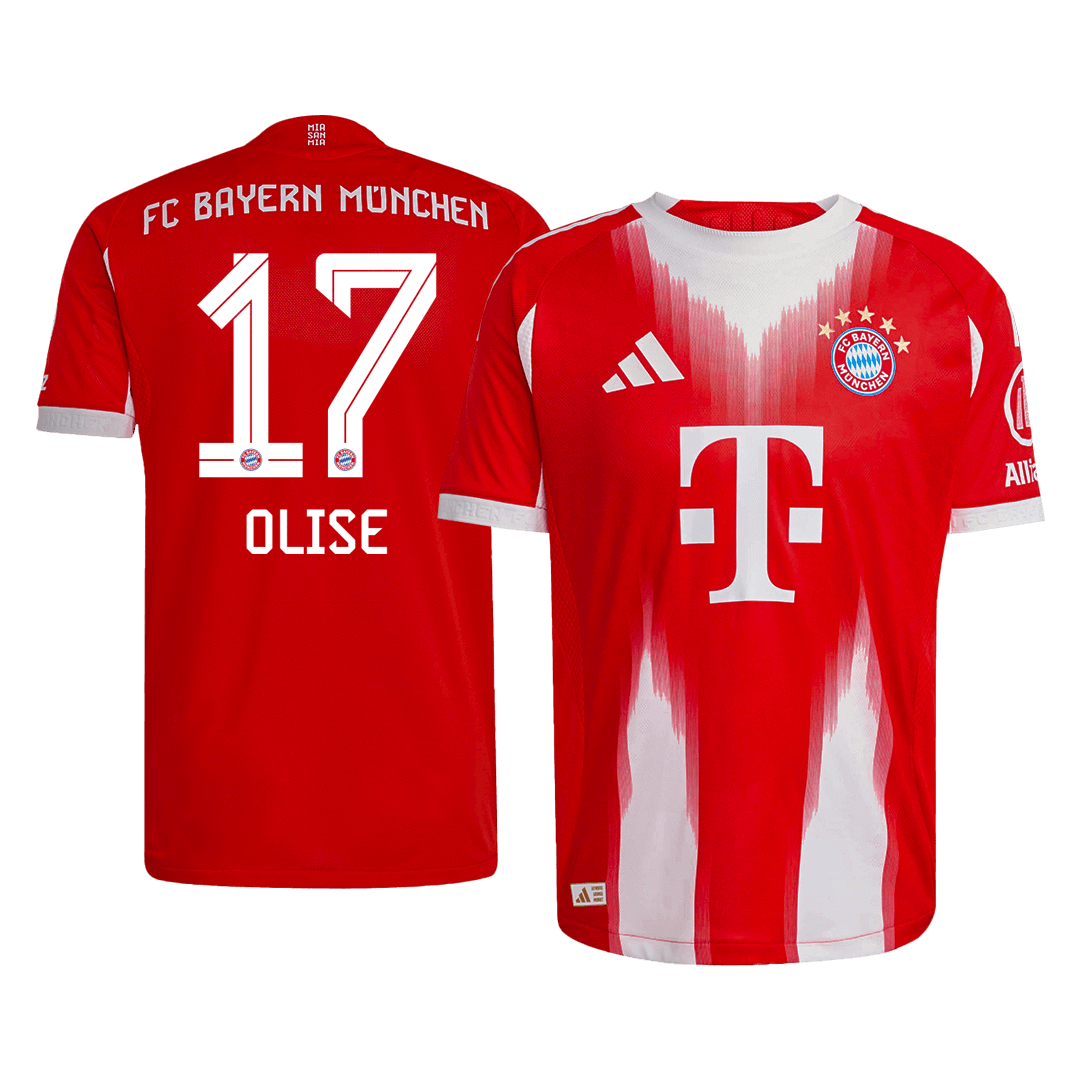 Bayern Munich OLISE #17 Custom Player Version Home Soccer Jersey 2025/26 - bestsoccerstore
