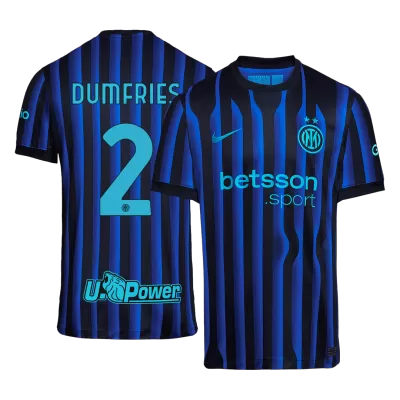 DUMFRIES #2 Inter Milan Soccer Jersey Home Custom Shirt 2025/26 - bestsoccerstore