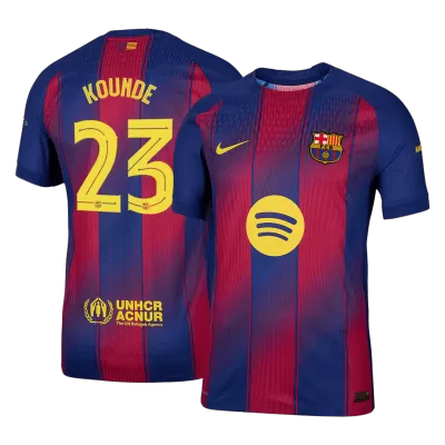 Barcelona KOUNDE #23 Home Custom Player Version Soccer Jersey 2025/26 - UCL - bestsoccerstore