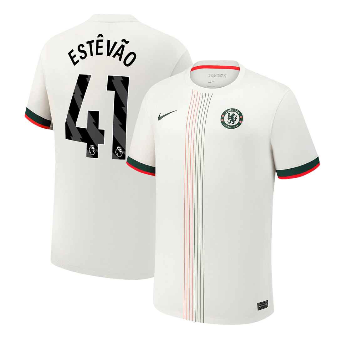 ESTÊVÃO #41 Chelsea Soccer Jersey Away Custom Shirt 2025/26 - bestsoccerstore