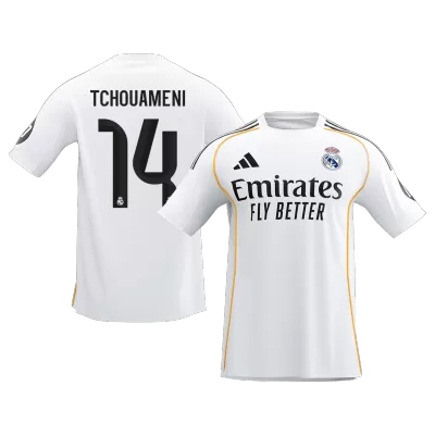 Real Madrid Jersey Custom TCHOUAMENI #14 Soccer Jersey Home 2025/26 - bestsoccerstore