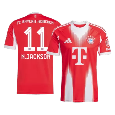 N.JACKSON #11 Bayern Munich Soccer Jersey Home Custom Shirt 2025/26 - bestsoccerstore