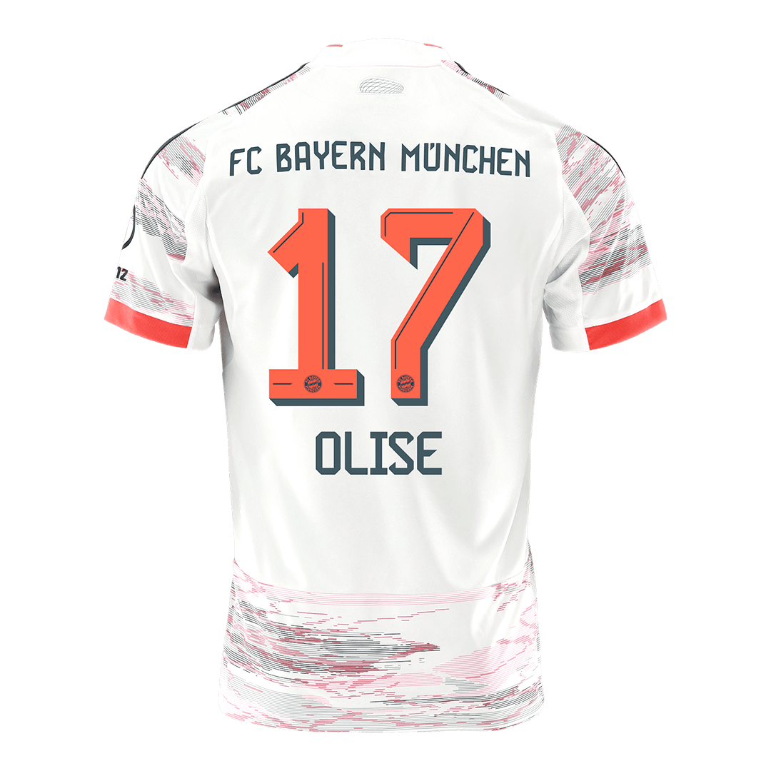 Bayern Munich OLISE #17 Soccer Jersey Away 2025/26 Custom Shirt