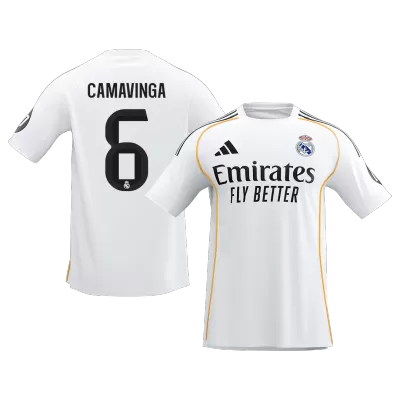 Real Madrid Jersey Custom CAMAVINGA #6 Soccer Jersey Home 2025/26 - bestsoccerstore