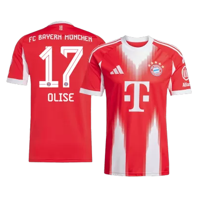OLISE #17 Bayern Munich Soccer Jersey Home Custom Shirt 2025/26 - bestsoccerstore