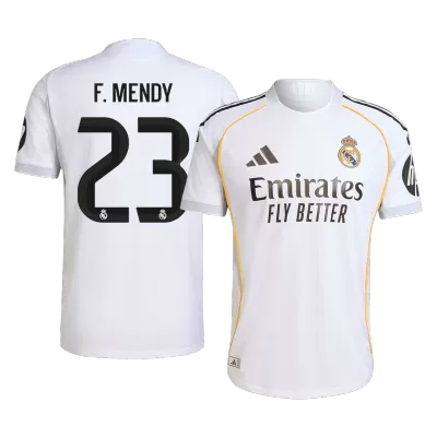 Real Madrid F.MENDY #23 Home Custom Player Version Soccer Jersey 2025/26 - bestsoccerstore