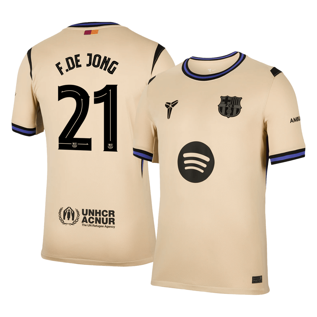 F.DE JONG #21 Barcelona x Kobe Bryant Soccer Jersey Away Custom Shirt 2025/26 - UCL - bestsoccerstore