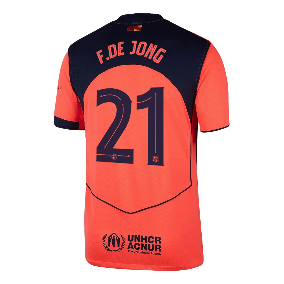 F.DE JONG #21 Barcelona Soccer Jersey Third Away Custom Shirt 2025/26 - UCL