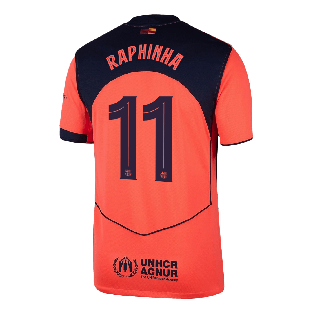 RAPHINHA #11 Barcelona Soccer Jersey Third Away Custom Shirt 2025/26 - UCL