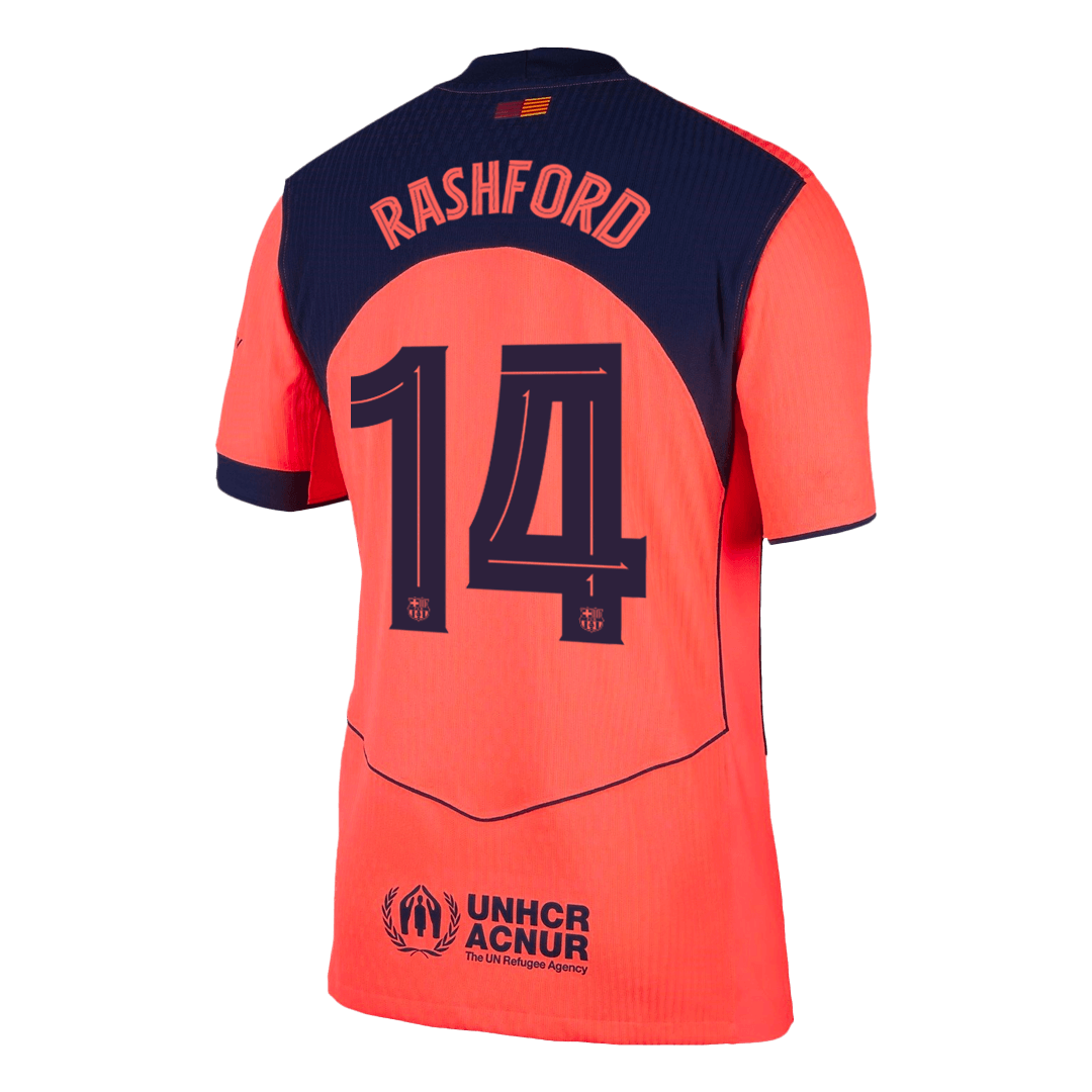 Barcelona RASHFORD #14 Third Away Custom Player Version Soccer Jersey 2025/26 - UCL
