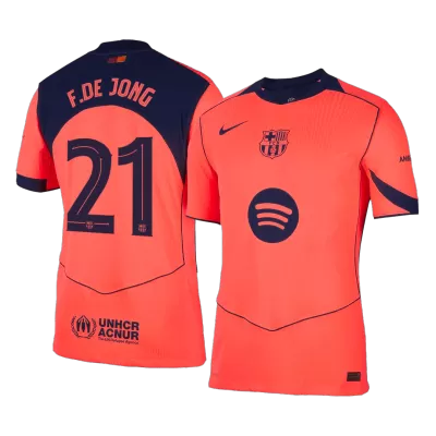 Barcelona F.DE JONG #21 Third Away Custom Player Version Soccer Jersey 2025/26 - UCL - bestsoccerstore