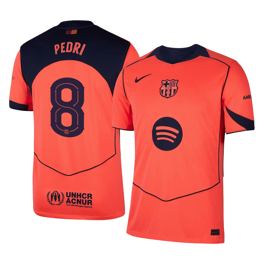 PEDRI #8 Barcelona Soccer Jersey Third Away Custom Shirt 2025/26 - UCL - bestsoccerstore