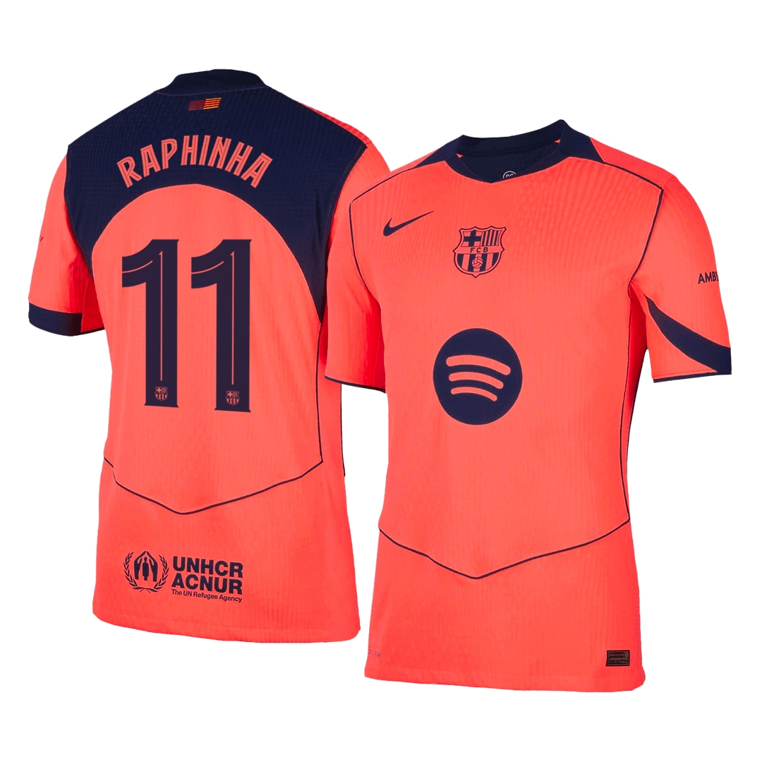 Barcelona RAPHINHA #11 Third Away Custom Player Version Soccer Jersey 2025/26 - UCL - bestsoccerstore