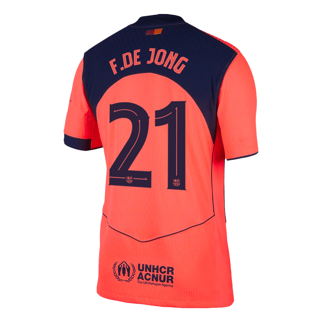 Barcelona F.DE JONG #21 Third Away Custom Player Version Soccer Jersey 2025/26 - UCL - bestsoccerstore