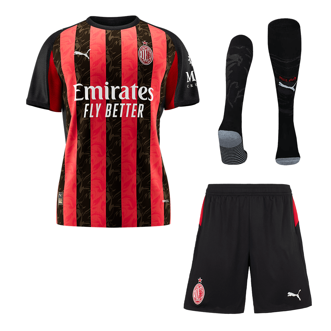 AC Milan Home 2025/26 Custom Full Soccer Kit - bestsoccerstore