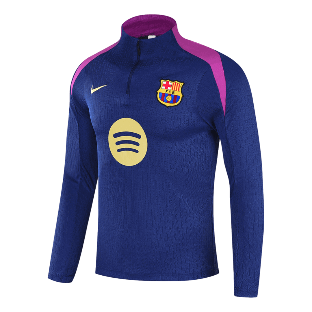 Kids Barcelona 1/4 Zipper Sweatshirt Soccer Training Kit 2025/26 - bestsoccerstore