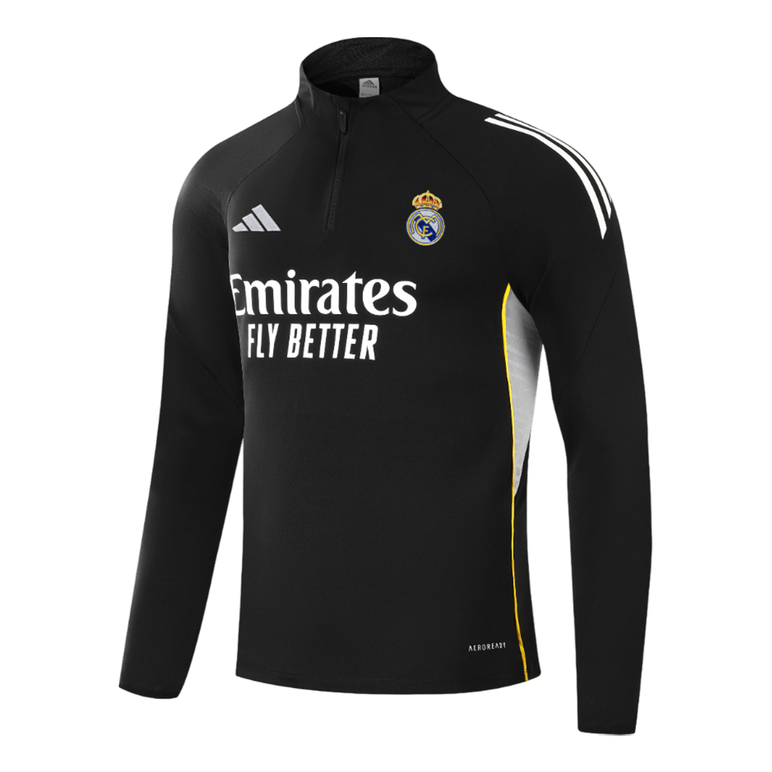 Kids Real Madrid 1/4 Zipper Sweatshirt Soccer Training Kit 2025/26