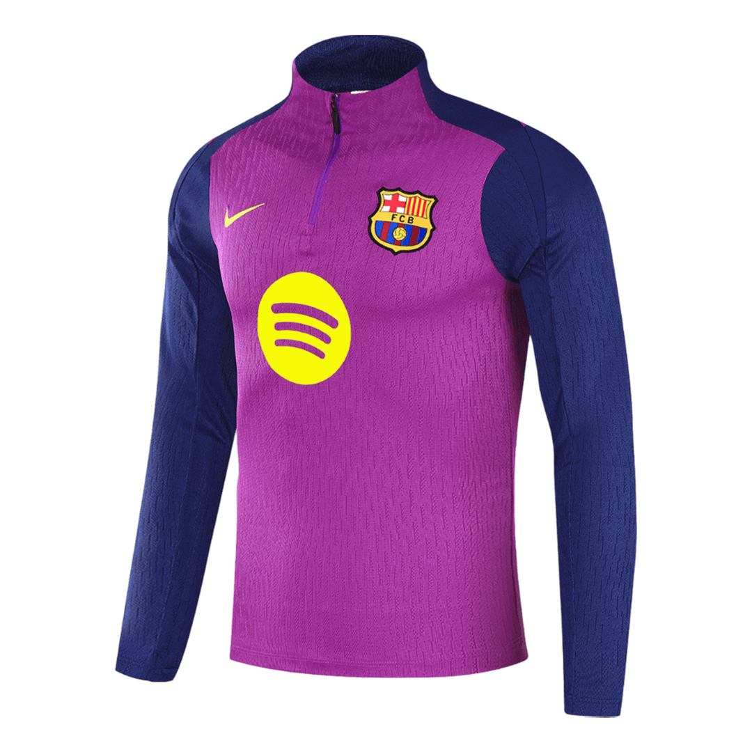 Kids Barcelona 1/4 Zipper Sweatshirt Soccer Training Kit 2025/26