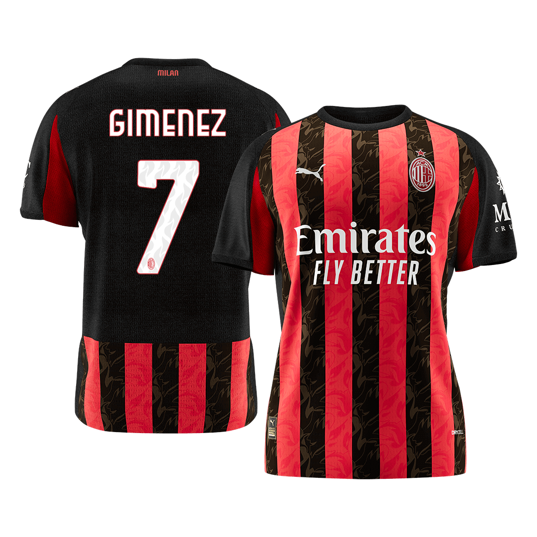 AC Milan Jersey Custom GIMENEZ #7 Soccer Jersey Home 2025/26 - bestsoccerstore
