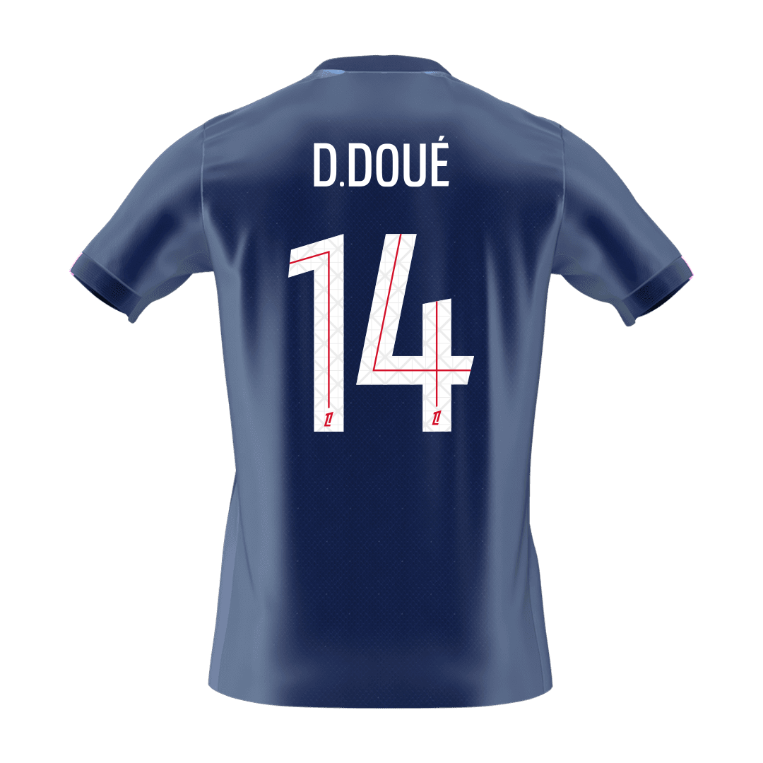 D.DOUÉ #14 PSG Soccer Jersey Home 2025/26 Shirt