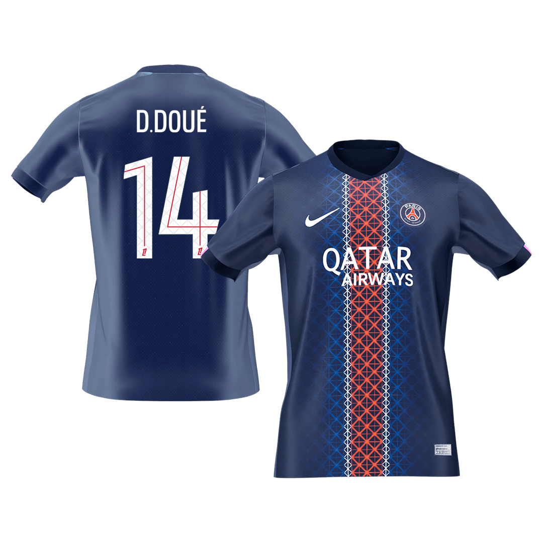 D.DOUÉ #14 PSG Soccer Jersey Home 2025/26 Shirt - bestsoccerstore