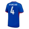 UPAMECANO #4 France Soccer Jersey Home Custom Shirt 2024 - bestsoccerstore