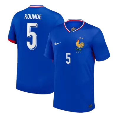 KOUNDE #5 France Soccer Jersey Home Custom Shirt 2024 - bestsoccerstore