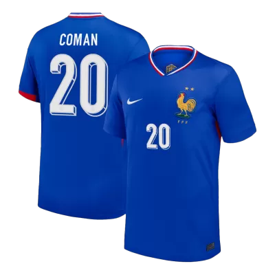 COMAN #20 France Soccer Jersey Home Custom Shirt 2024 - bestsoccerstore