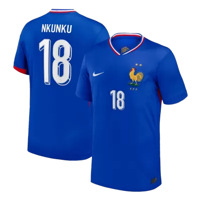 NKUNKU #18 France Soccer Jersey Home Custom Shirt 2024 - bestsoccerstore