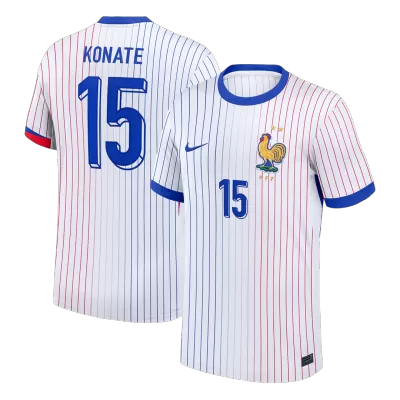 KONATE #15 France Soccer Jersey Away Custom Shirt 2024 - bestsoccerstore