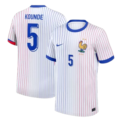 KOUNDE #5 France Soccer Jersey Away Custom Shirt 2024 - bestsoccerstore