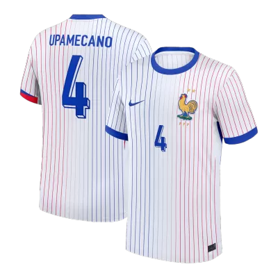 UPAMECANO #4 France Soccer Jersey Away Custom Shirt 2024 - bestsoccerstore