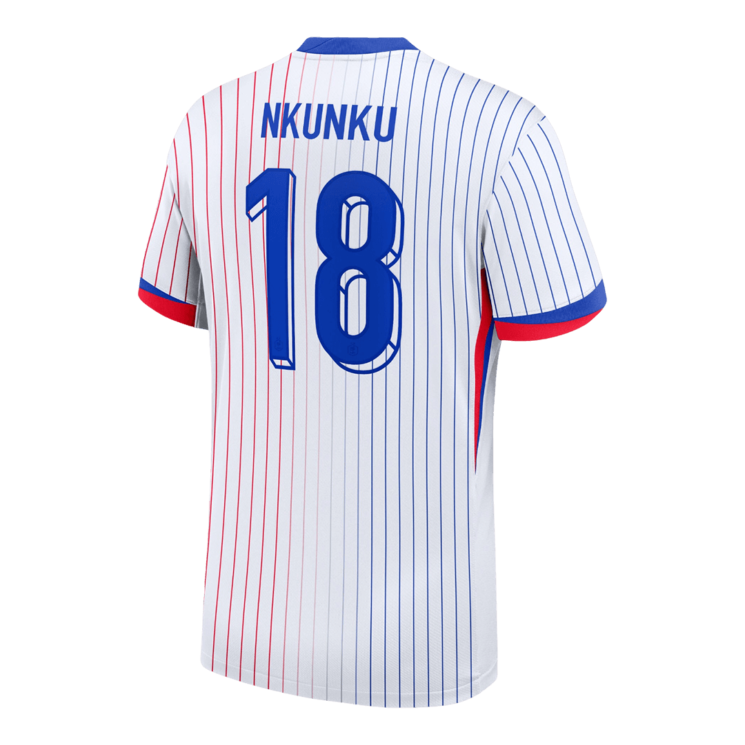 NKUNKU #18 France Soccer Jersey Away Custom Shirt - bestsoccerstore