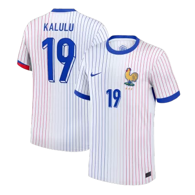 KALULU #19 France Soccer Jersey Away Custom Shirt 2024 - bestsoccerstore