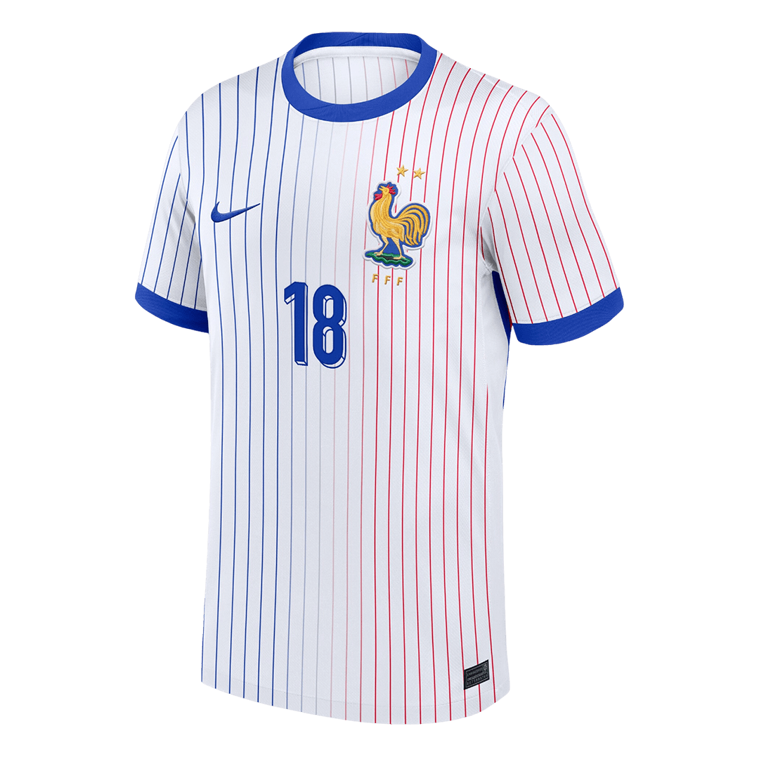 NKUNKU #18 France Soccer Jersey Away Custom Shirt
