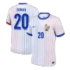COMAN #20 France Soccer Jersey Away Custom Shirt 2024 - bestsoccerstore