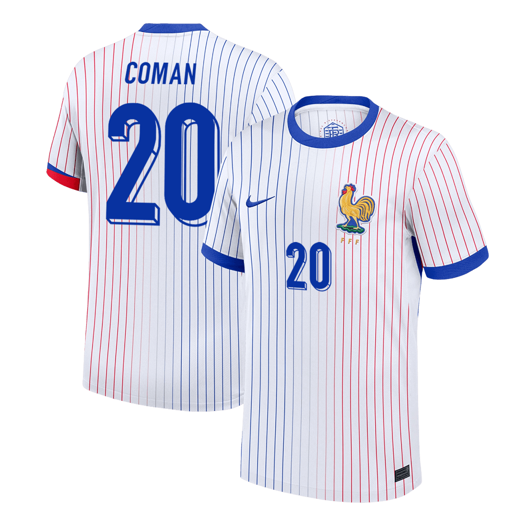 COMAN #20 France Soccer Jersey Away Custom Shirt - bestsoccerstore
